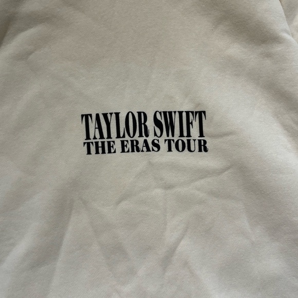 Taylor Swift The Eras Tour Hoodie Womens Size XL Extra Large Cream Black Color - Picture 3 of 4